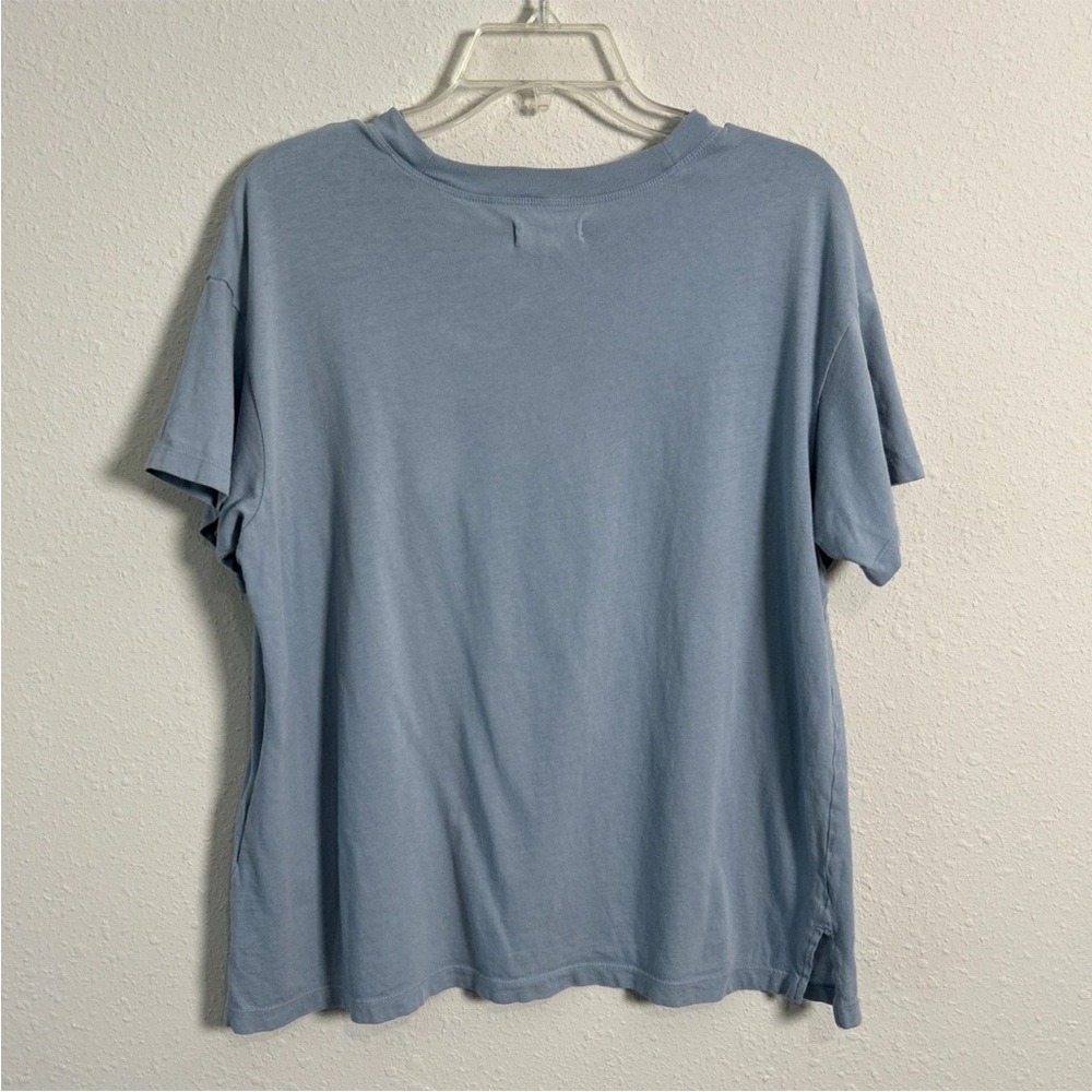 Madewell Women’s Med Blue T-Shirt It Comes In Waves 100% Cotton Short Sleeves - Picture 6 of 11